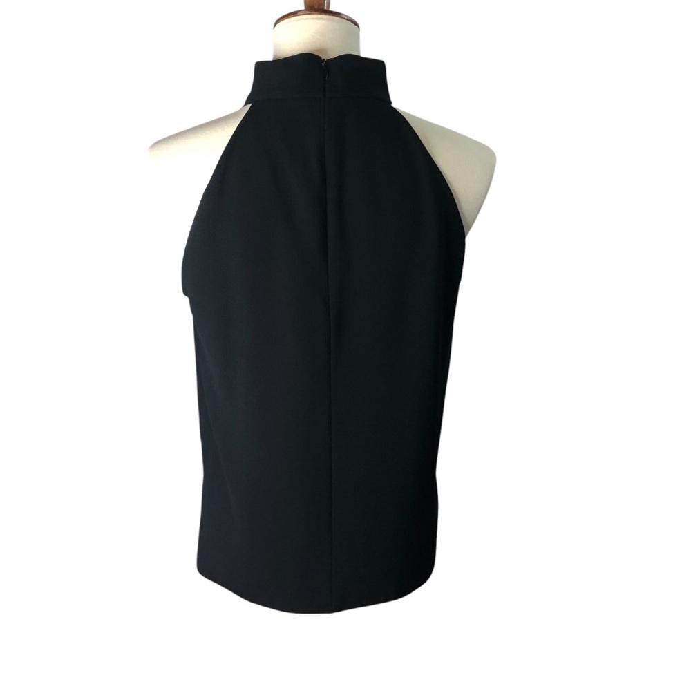 Zara Halter Neck Sleeveless Top Blouse Sz S Black Office Minimalist Corpcore - Picture 8 of 11
